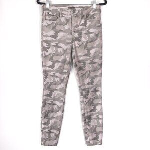 Anthropologie Pilcro‎ and the Letterpress High-Rise Skinny Velvet Camo Pants 27